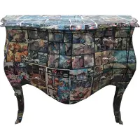 Casa Padrino Comò "" in stile barocco, design originale - Comò in legno massello, realizzato a mano - Larghezza 100 cm x Profondità 52 cm x Altezza 85 cm