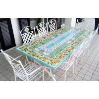 Casa Padrino Set di mobili da giardino in ferro battuto in stile liberty bianco - Italy