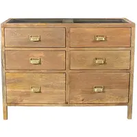 Casa Padrino cassettiera di design naturale 99 x 40,5 x H.76 cm - cassettiera - Realizzata a mano in legno massiccio!