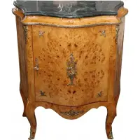 Casa Padrino Comò in stile barocco "", in legno di mogano color marrone scuro, con piano in marmo - 88 x 40 x 87 cm
