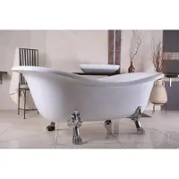 Casa Padrino Vasca freestanding Art Nouveau Paris bianco/argento 1880 mm - Bagno barocco