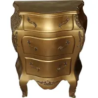 Casa Padrino Comò Barock, in legno massello, finitura dorata, dimensioni: larghezza 68 cm, profondità 40 cm, altezza 79,5 cm