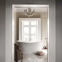 Casa Padrino Vasca da bagno freestanding 165 x 70,5 x 71 cm BAdm165 - Vasca da bagno antica retrò, bianco