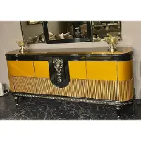Casa Padrino Credenza barocca oro/nero/oro - Mobile barocco fatto a mano - Mobili barocchi - Mobili barocchi - Arredi barocchi - Nobili e sontuosi