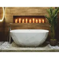 Casa Padrino Vasca da bagno freestanding bianco lucido 165 cm - Mobili da bagno