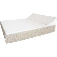 Casa Padrino : lettino da giardino doppio bianco/beige 180 x 160 cm