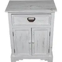 Casa Padrino Comodino in stile shabby chic, design rustico, colore bianco antico, dimensioni: 50 cm di larghezza, 64 cm di altezza