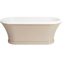 Casa Padrino Vasca da bagno Liberty Beige / Bianco 170 cm - Vasca da bagno freestanding in stile retrò