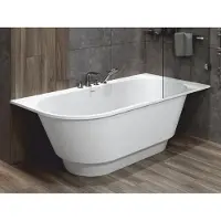 Casa Padrino Vasca da bagno freestanding bianco opaco 190 cm - Mobili da bagno