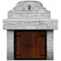 Casa Padrino lavello da giardino in stile liberty grigio antico h. 127 cm