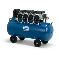 HBM compressore senza olio silenzioso, 200 litri, 8 bar, 4 HP