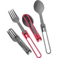 MSR Folding Utensils 4-Pack Set posate (20 x 4 x 1 cm, grigio/bianco)