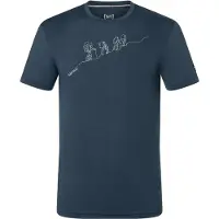 Super.natural Hiking Tee Maglia merino Uomo (48/50 - M, blu)
