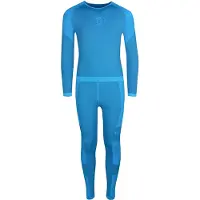 TROLLKIDS Kid's Hemsedal Baselayer Set Intimo sintetico Bambini (176, blu)