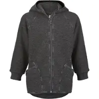 Engel Baby Hooded Zip-Up Jacket Giacca di lana Bambini (86/92, grigio)