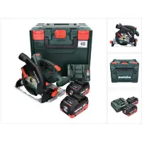 Metabo KS 18 LTX 57 Sega circolare a batteria 18V / 165 + 2x Batterie 10,0 Ah + Caricabatterie + Valigetta metaBOX
