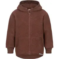 Engel Children's Hooded Wool Fleece Jacket Giacca di lana Bambini (140, marrone)