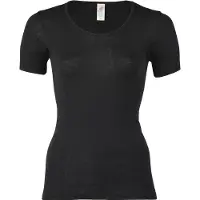 Engel Women's Undershirt S/S Intimo lana merinos Donna (34/36, nero)