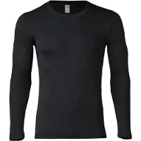 Engel Shirt L/S Intimo lana merinos Uomo (54/56, nero)
