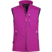 TROLLKIDS Kid's Trollfjord Vest Gilet softshell Bambini (164, fuchsia/lilla)