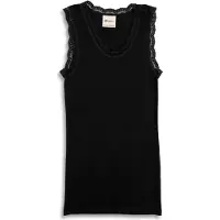 Engel Women's Tank Top with Lace Intimo lana merinos Donna (46/48, nero)