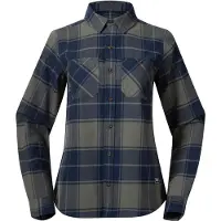 Bergans Women's Nordmarka Flannel Shirt Camicia Donna (S, blu/grigio)