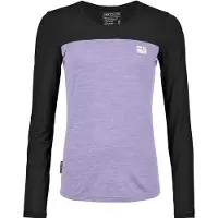 Ortovox Women's 150 Cool Logo L/S Maglia merino Donna (L, lilla/nero)