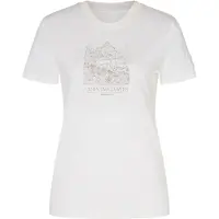 Super.natural Women's Mountain Lovers Bio Jersey Tee Maglia merino Donna (M, bianco/grigio)