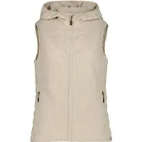 CMP Women's Vest Fix Hood Gilet sintetico Donna (40, beige)