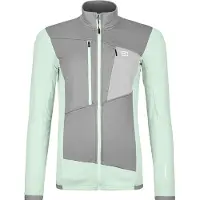 Ortovox Women's Fleece Grid Jacket Giacca in pile Donna (XL, grigio/verde)