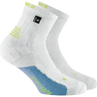 Rohner Run Pro Quarter L/R Calze da running (42-44, grigio/bianco)