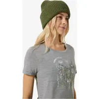 Super.natural Women's Rock Flowers Tee Maglia merino Donna (S, grigio)