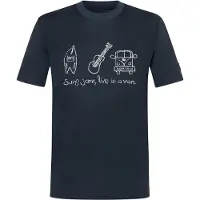 Super.natural Van Life Bio Jersey Tee Maglia merino Uomo (M, blu)