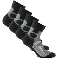 Rohner Basic Trekking Quarter 2er Pack Calze da trekking (43-46, nero/grigio)