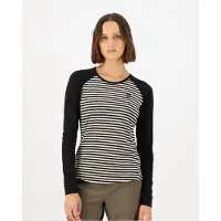 Mons Royale Women's Icon Merino Raglan L/S Maglia merino Donna (S, nero)
