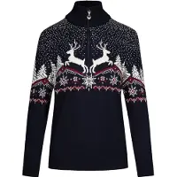 Dale of Norway Women's Dale Christmas Sweater Pullover in lana merino Donna (L, blu)