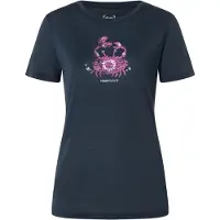 Super.natural Women's Mrs Crab Tee Maglia merino Donna (M, blu/rosa)