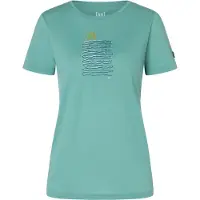 Super.natural Women's Sea Line Tee Maglia merino Donna (S, verde/ various)