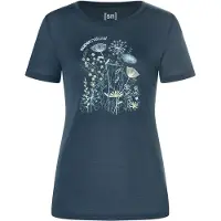 Super.natural Women's Rock Flowers Tee Maglia merino Donna (XS, blu)
