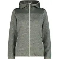 CMP Women's Jacquard Knit Jacket Fix Hood Giacca in pile Donna (34, grigio)