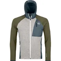 Ortovox Fleece Grid Plus Classic Knit Hoody Giacca in pile Uomo (XL, grigio)