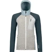 Ortovox Women's Fleece Grid Plus Classic Knit Hoody Giacca in pile Donna (L, grigio)