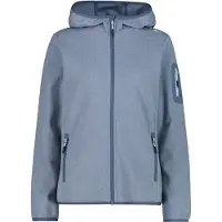 CMP Women's Jacket Fix Hood with Sleeve Pocket Giacca in pile Donna (36, grigio)