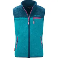 TROLLKIDS Kid's Hemsedal Vest Gilet in pile Bambini (140, turchese)