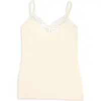 Engel Women's Top with Lace Intimo tecnico in seta Donna (34/36, bianco)