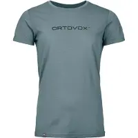 Ortovox Women's 150 Cool Brand T-Shirt Maglia merino Donna (XL, turchese/grigio)