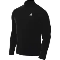 Nike ACG - T-shirt a maniche lunghe traspirante - M ACG DF Trail HZ Baselayer LS Top Black/Black - Taglia S - Nero