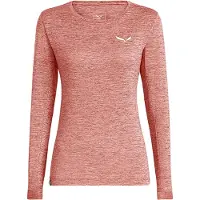 Salewa Women's Puez Melange Dry L/S Tee Maglia funzionale Donna (38, fuchsia)