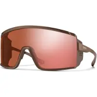 Smith - Occhiali da sole fotocromatici - Pursuit Matte Gold Dust ChromaPop Glacier Photochromic Rose Gold Mirror in Pelle - Marrone