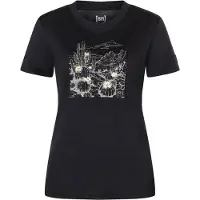 Super.natural Women's Cactus World Bio Jersey Tee Maglia merino Donna (M, nero/ various)